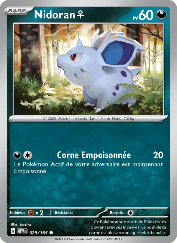 Nidoran♀ — carte 029 de l’extension 151