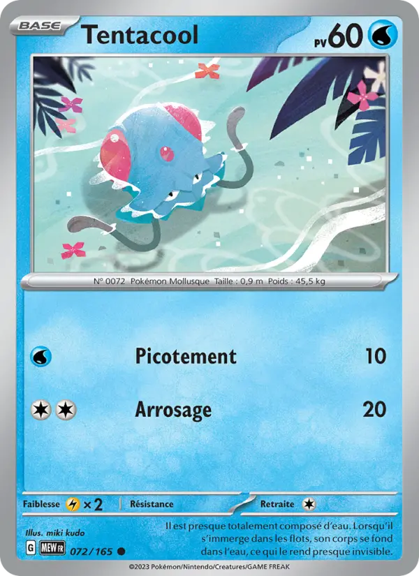 Tentacool — carte 072 de l’extension 151