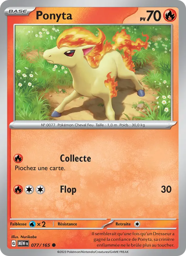 Ponyta — carte 077 de l’extension 151