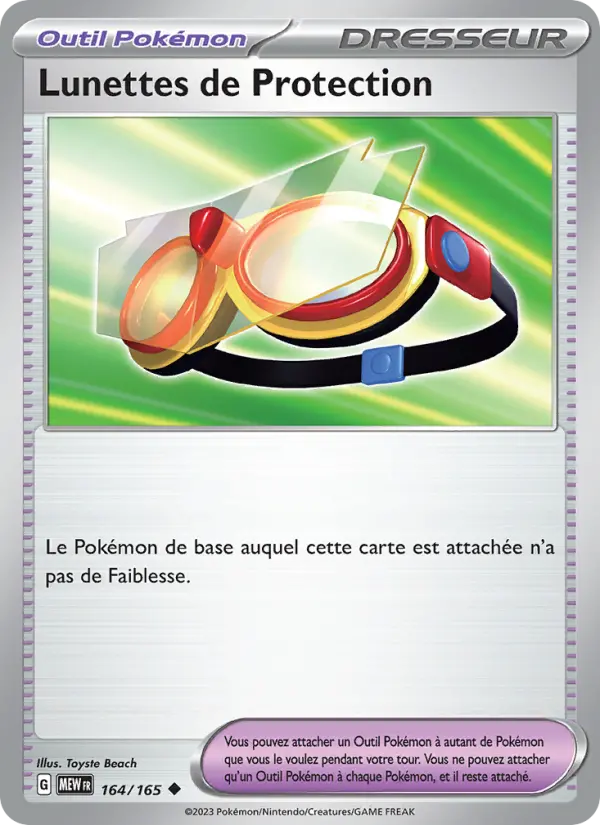 Lunettes de Protection — carte 164 de l’extension 151
