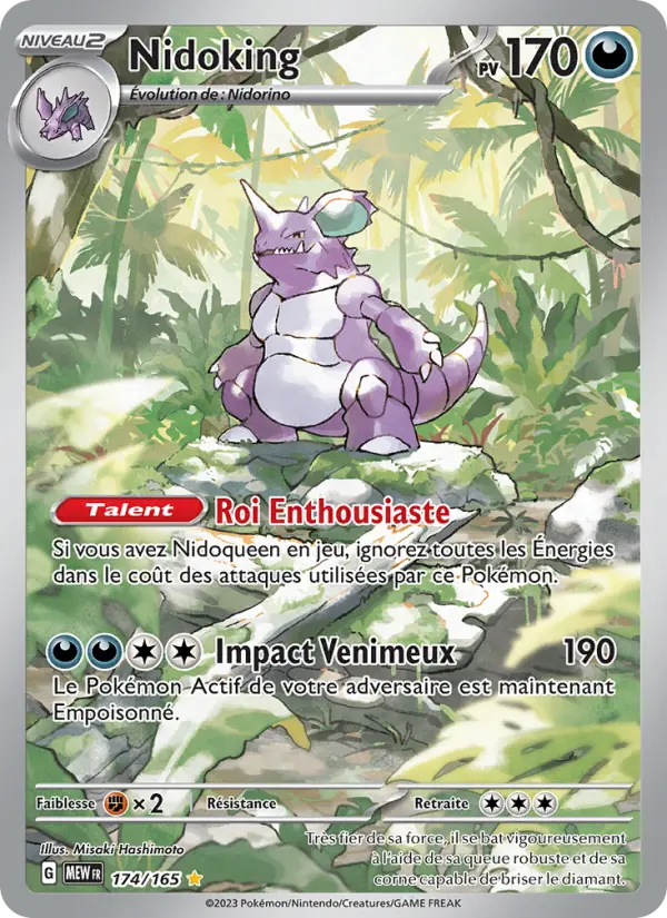 Nidoking — carte 174 de l’extension 151