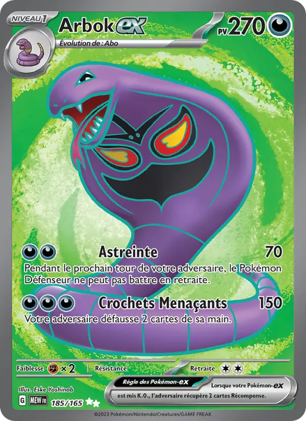 Arbok-ex — carte 185 de l’extension 151