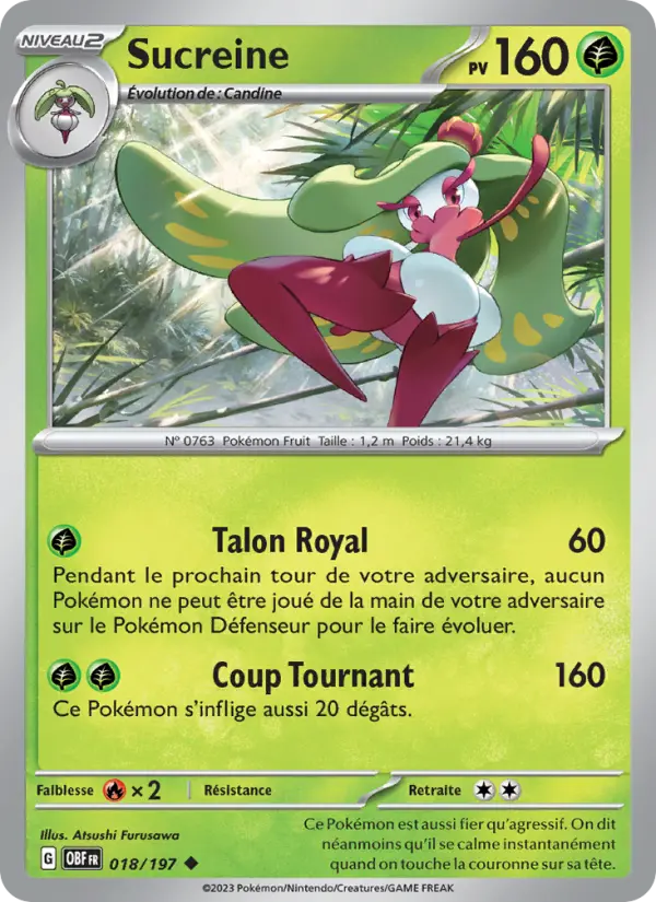 Sucreine — carte 018 de l’extension Flammes Obsidiennes
