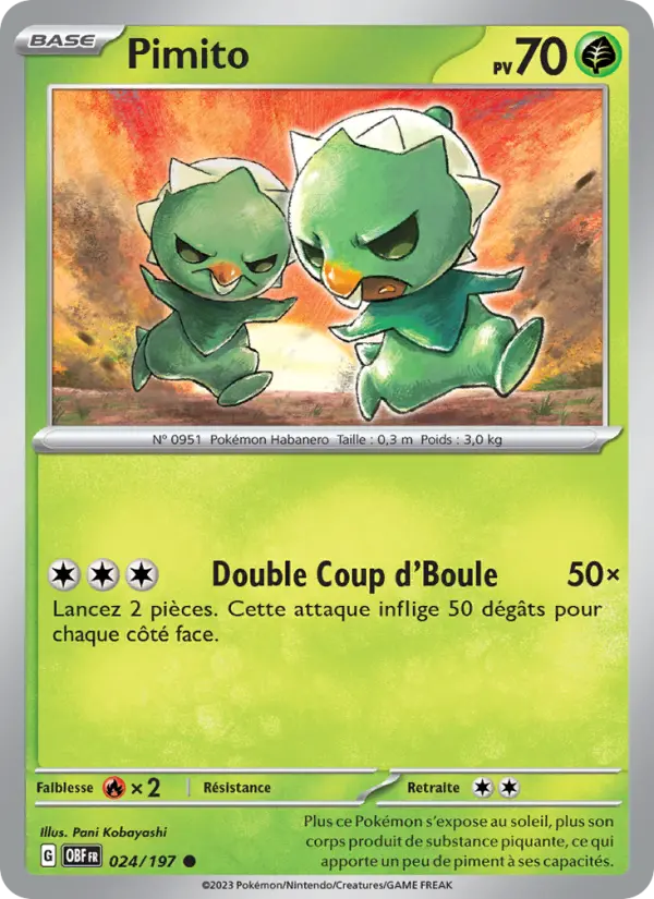 Pimito — carte 024 de l’extension Flammes Obsidiennes