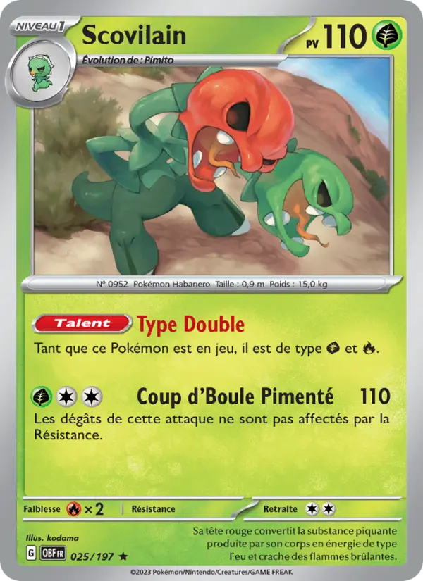 Scovilain — carte 025 de l’extension Flammes Obsidiennes