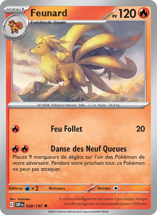 Feunard — carte 029 de l’extension Flammes Obsidiennes