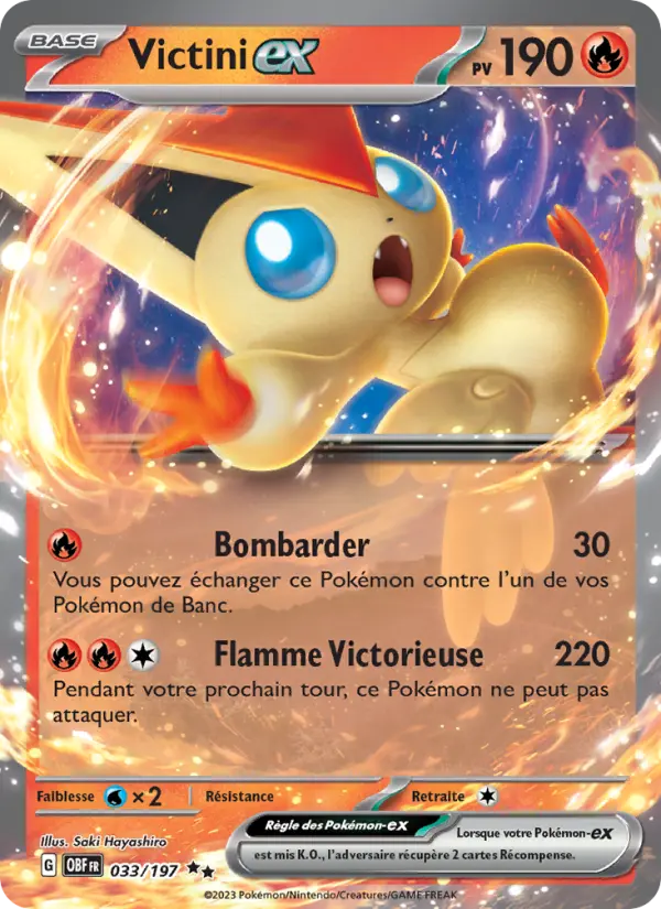 Victini-ex — carte 033 de l’extension Flammes Obsidiennes