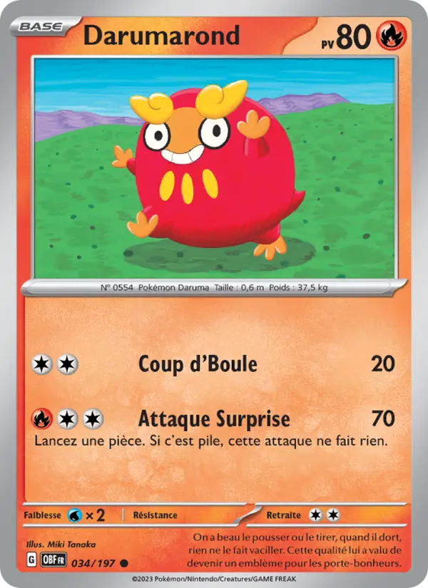 Darumarond — carte 034 de l’extension Flammes Obsidiennes