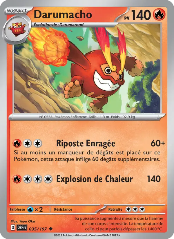 Darumacho — carte 035 de l’extension Flammes Obsidiennes