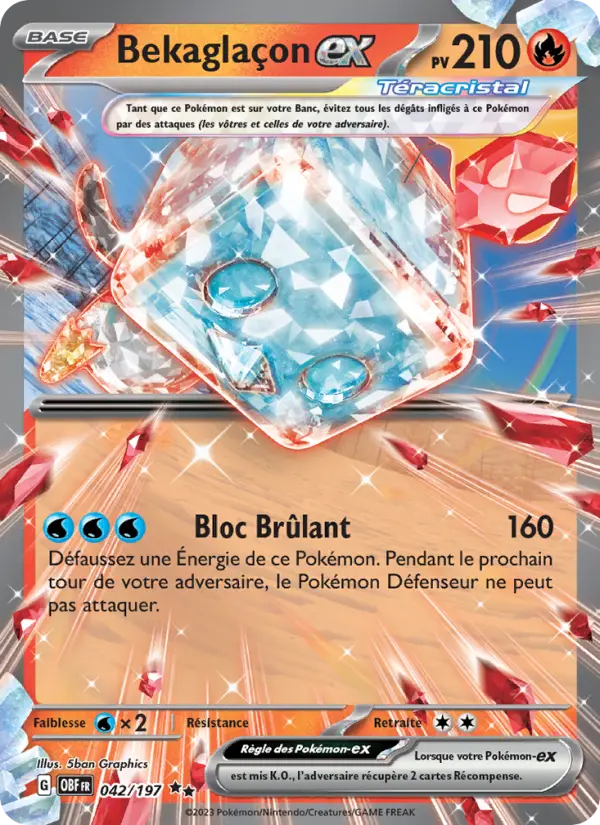 Bekaglaçon-ex — carte 042 de l’extension Flammes Obsidiennes
