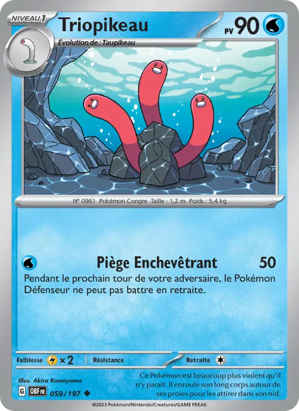 Triopikeau — carte 059 de l’extension Flammes Obsidiennes