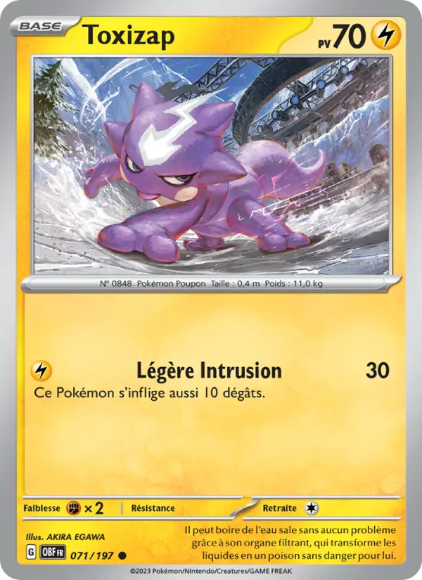 Toxizap — carte 071 de l’extension Flammes Obsidiennes