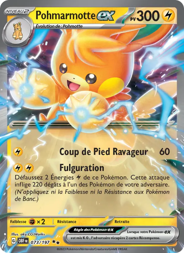 Pohmarmotte-ex — carte 073 de l’extension Flammes Obsidiennes