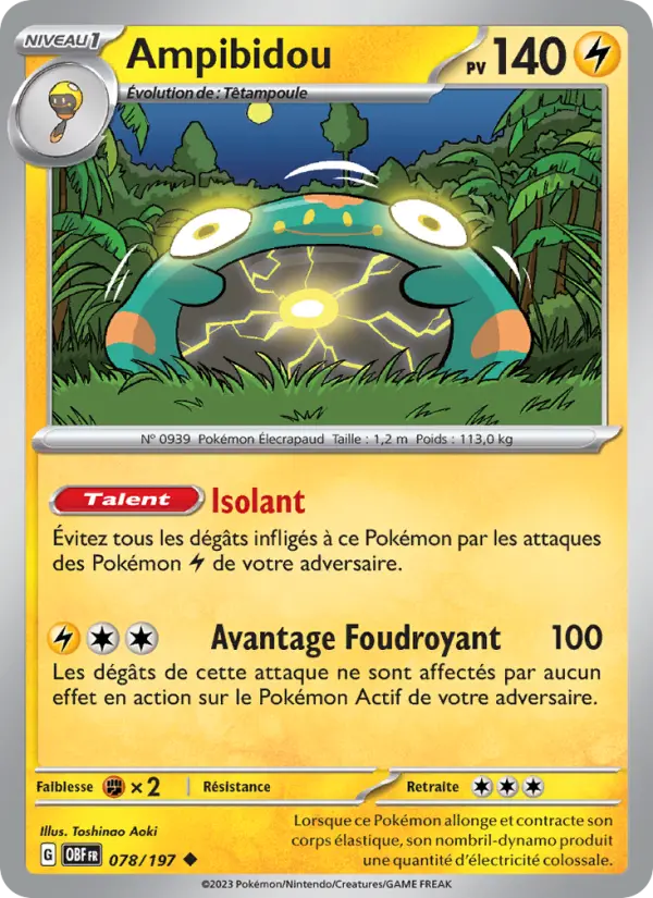 Ampibidou — carte 078 de l’extension Flammes Obsidiennes