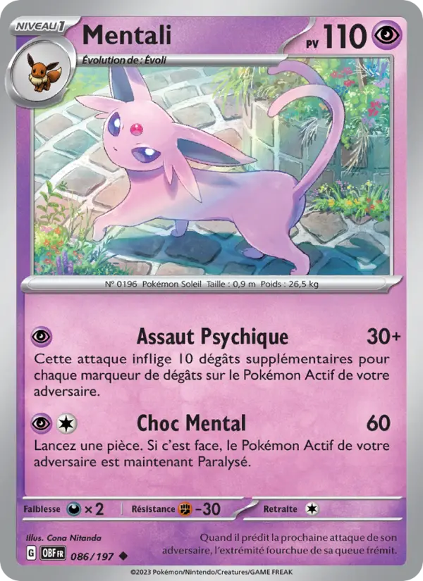 Mentali — carte 086 de l’extension Flammes Obsidiennes