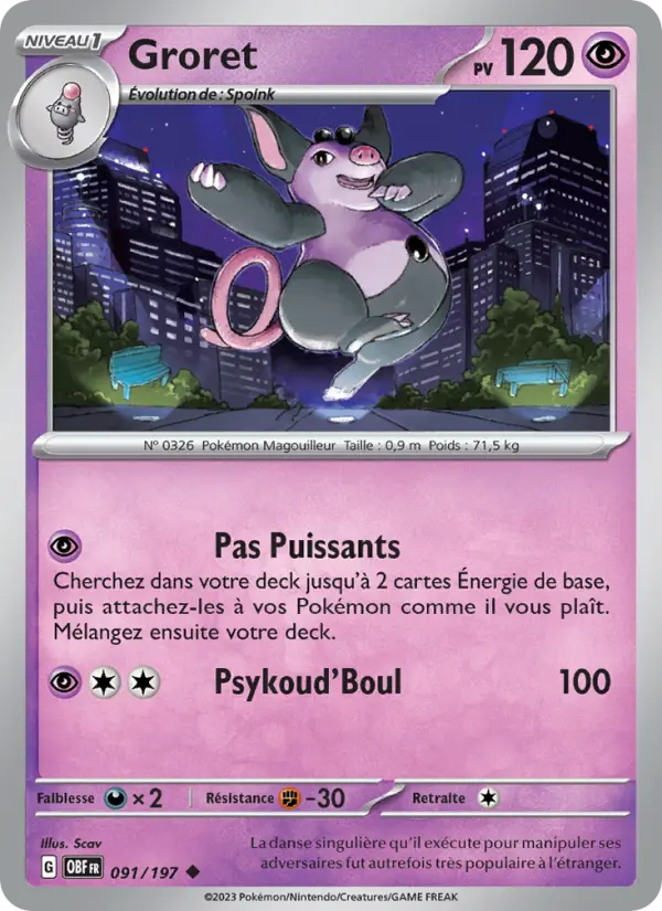 Groret — carte 091 de l’extension Flammes Obsidiennes