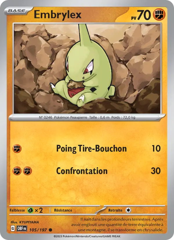 Embrylex — carte 105 de l’extension Flammes Obsidiennes
