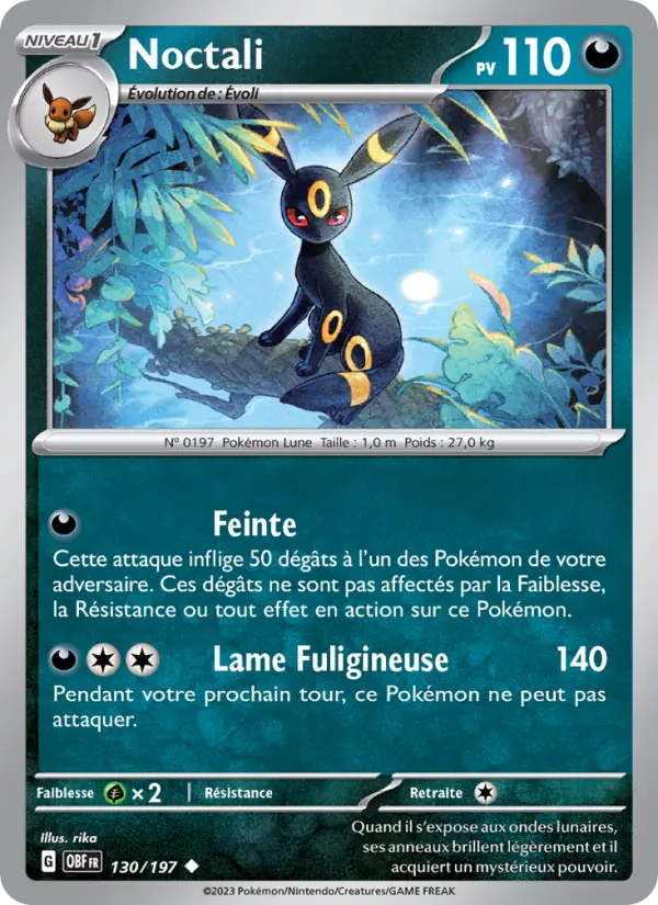 Noctali — carte 130 de l’extension Flammes Obsidiennes