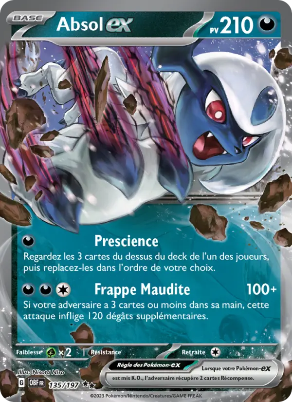 Absol-ex — carte 135 de l’extension Flammes Obsidiennes