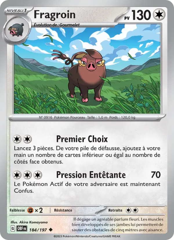 Fragroin — carte 184 de l’extension Flammes Obsidiennes