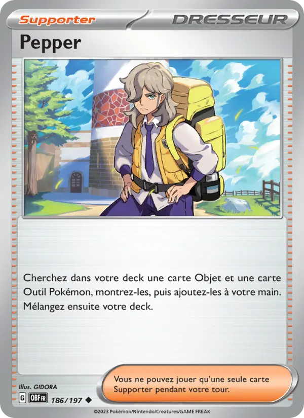 Pepper — carte 186 de l’extension Flammes Obsidiennes