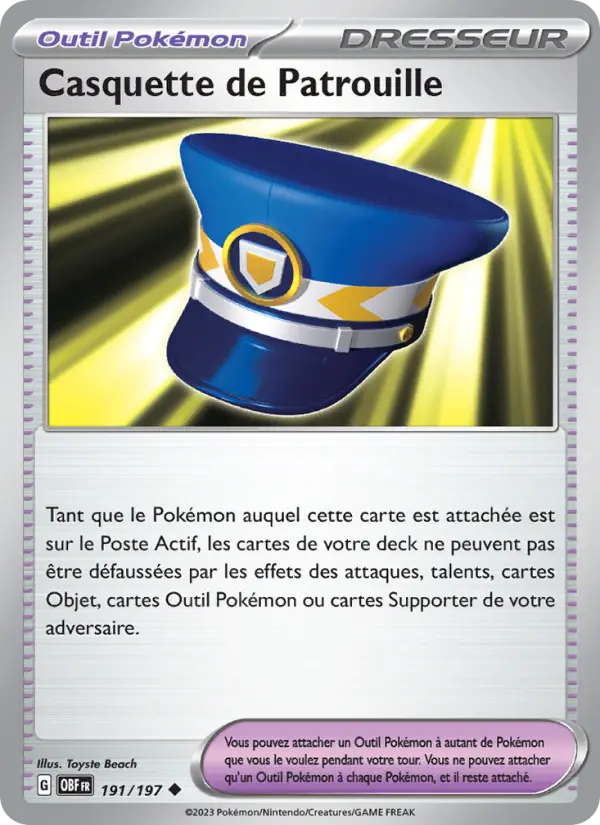 Casquette de Patrouille — carte 191 de l’extension Flammes Obsidiennes
