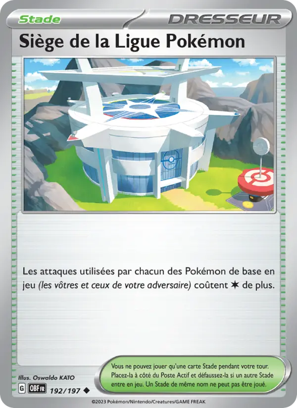 Siège de la Ligue Pokémon — carte 192 de l’extension Flammes Obsidiennes