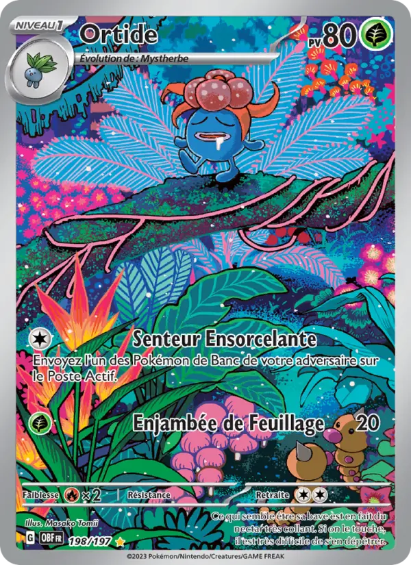 Ortide — carte 198 de l’extension Flammes Obsidiennes