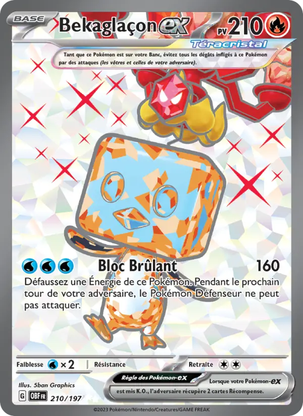 Bekaglaçon-ex — carte 210 de l’extension Flammes Obsidiennes