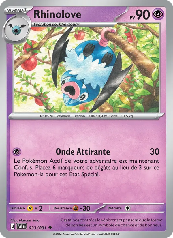Rhinolove — carte 033 de l’extension Destinées de Paldea