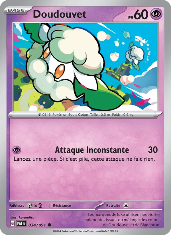 Doudouvet — carte 034 de l’extension Destinées de Paldea
