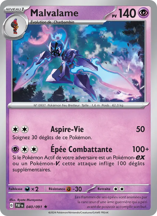 Malvalame — carte 040 de l’extension Destinées de Paldea