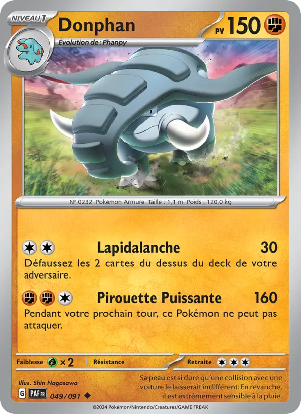 Donphan — carte 049 de l’extension Destinées de Paldea