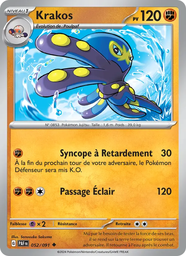 Krakos — carte 052 de l’extension Destinées de Paldea