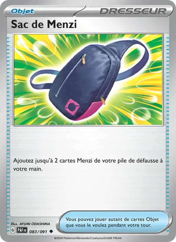 Sac de Menzi — carte 083 de l’extension Destinées de Paldea