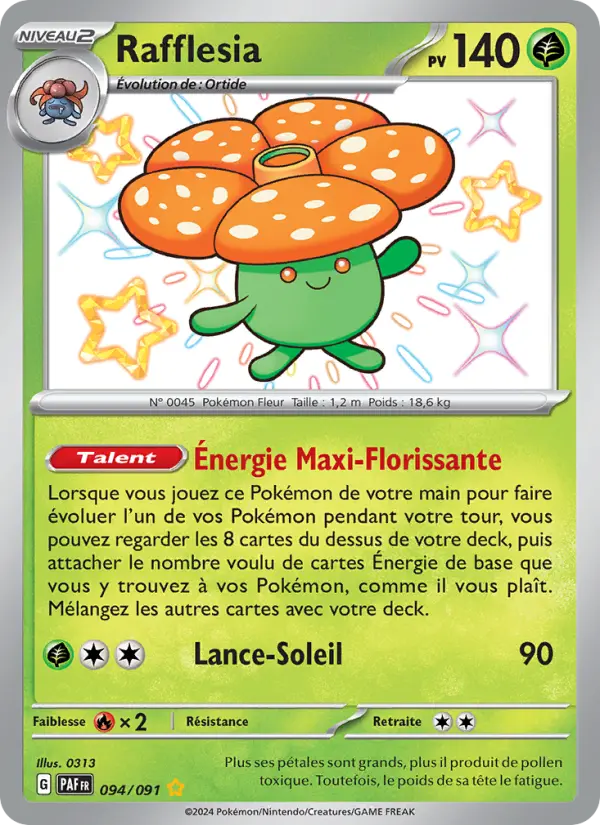 Rafflesia — carte 094 de l’extension Destinées de Paldea