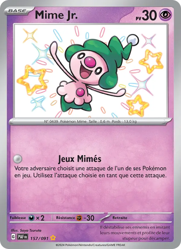 Mime Jr. — carte 157 de l’extension Destinées de Paldea