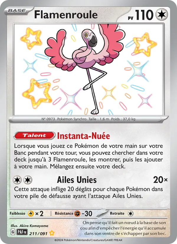 Flamenroule — carte 211 de l’extension Destinées de Paldea