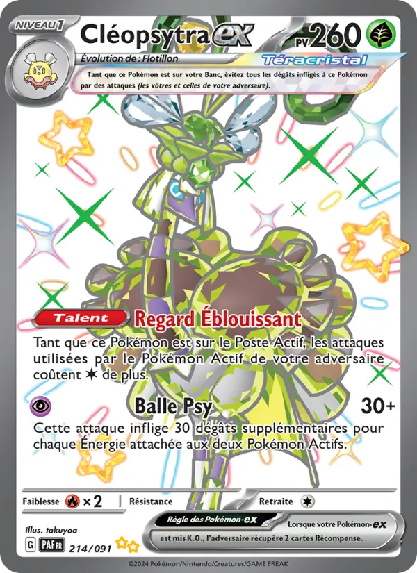 Cléopsytra-ex — carte 214 de l’extension Destinées de Paldea