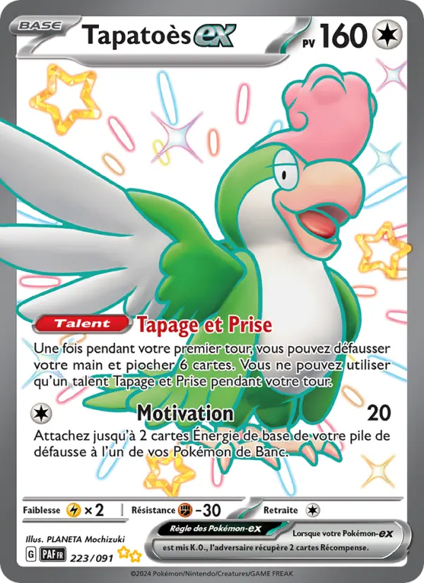 Tapatoès-ex — carte 223 de l’extension Destinées de Paldea