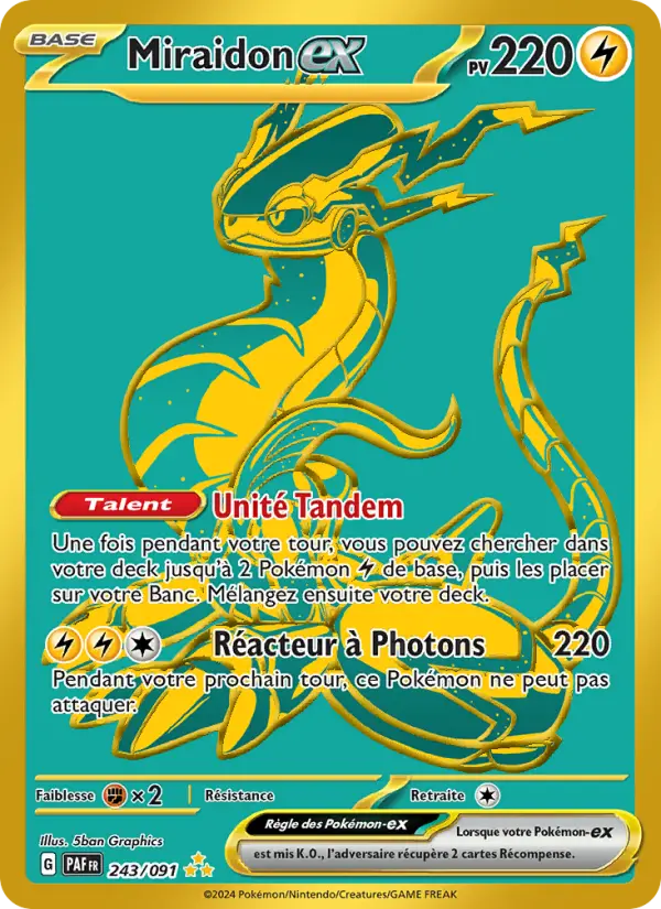 Miraidon-ex — carte 243 de l’extension Destinées de Paldea