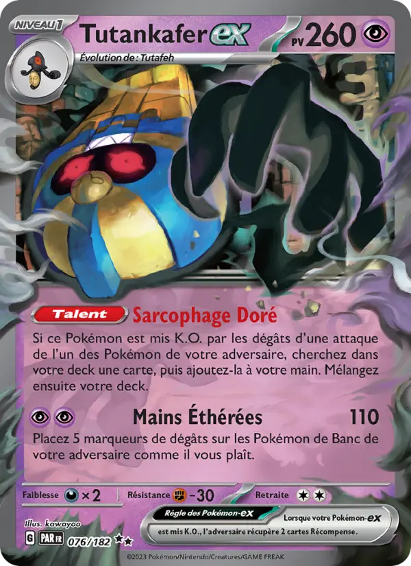Tutankafer-ex — carte 076 de l’extension Faille Paradoxe