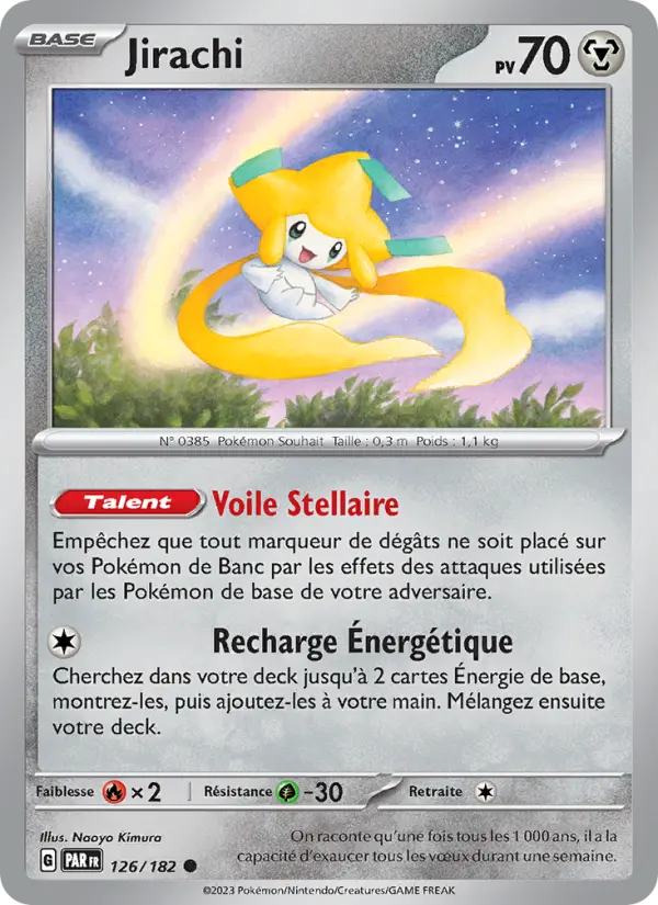 Jirachi — carte 126 de l’extension Faille Paradoxe