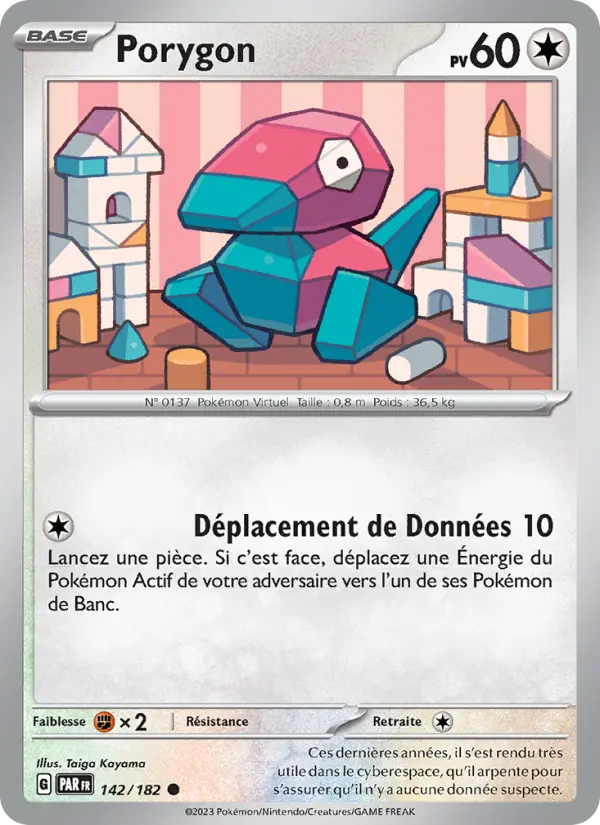 Porygon — carte 142 de l’extension Faille Paradoxe