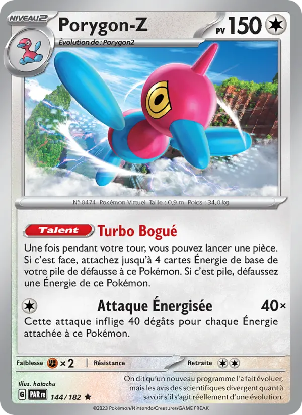 Porygon-Z — carte 144 de l’extension Faille Paradoxe