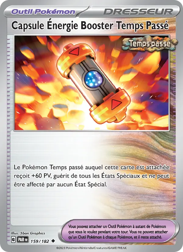 Capsule Énergie Booster Temps Passé — carte 159 de l’extension Faille Paradoxe