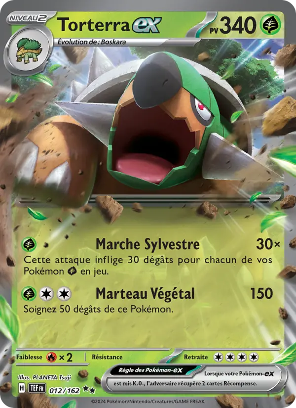 Torterra-ex — carte 012 de l’extension Forces Temporelles