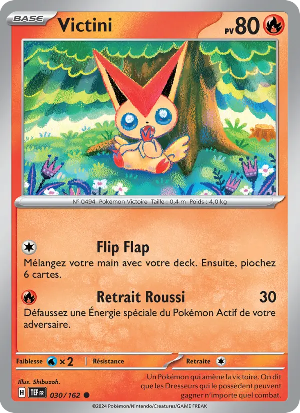 Victini — carte 030 de l’extension Forces Temporelles