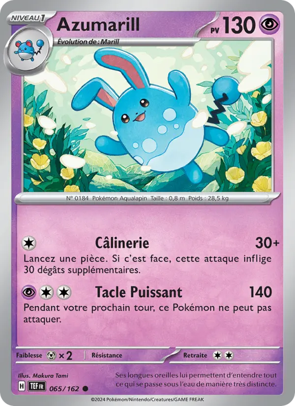 Azumarill — carte 065 de l’extension Forces Temporelles