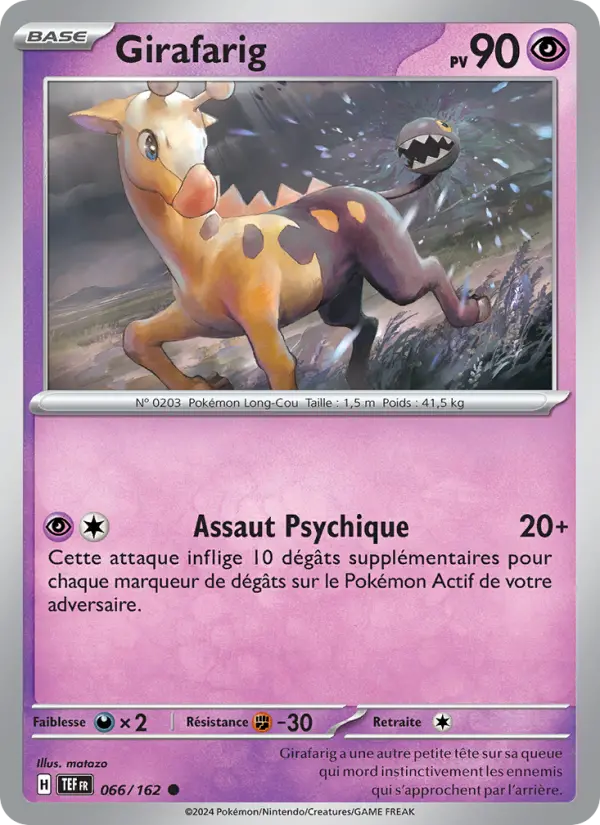 Girafarig — carte 066 de l’extension Forces Temporelles